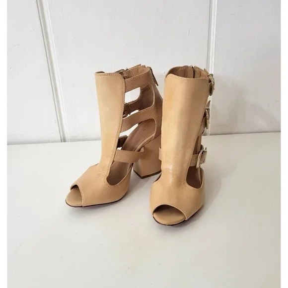 Schutz Atanado Soft High Heel Sandals Booties - Picture 2 of 7